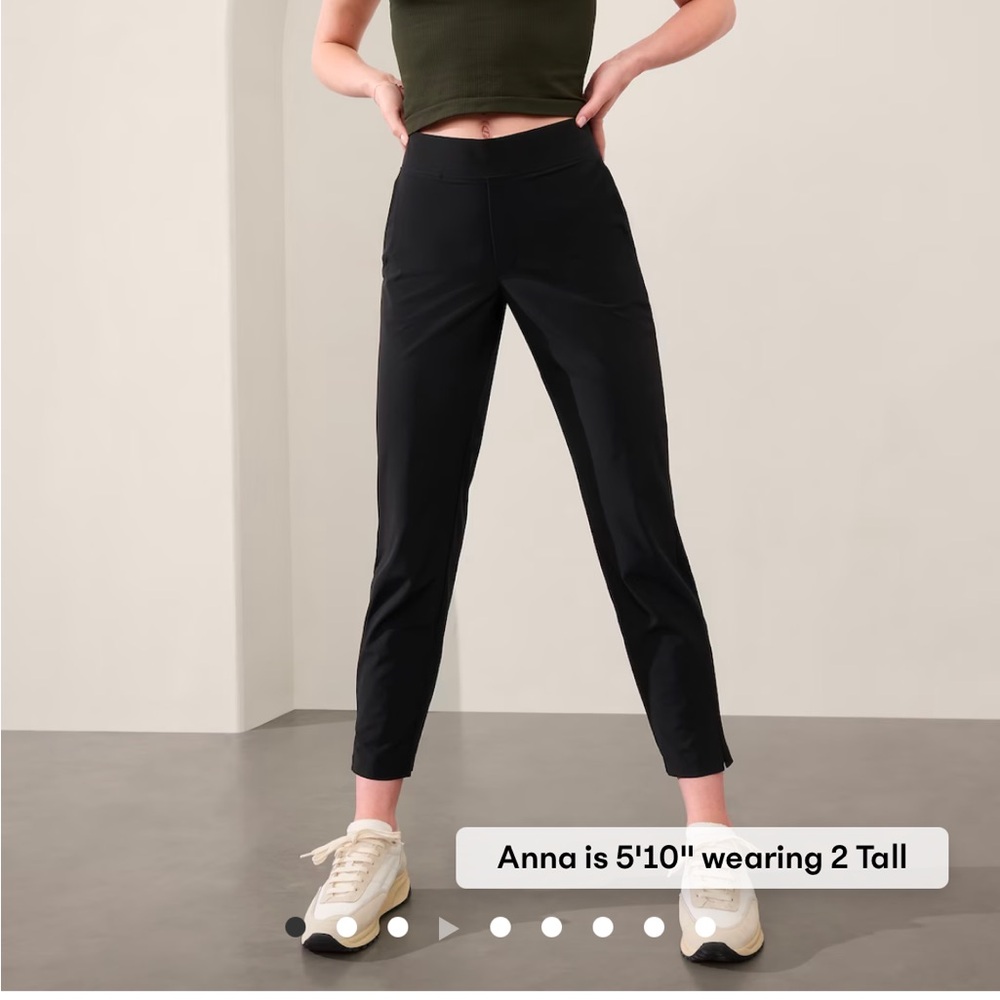 Athleta NWT Brooklyn Heights Black pants, size 12